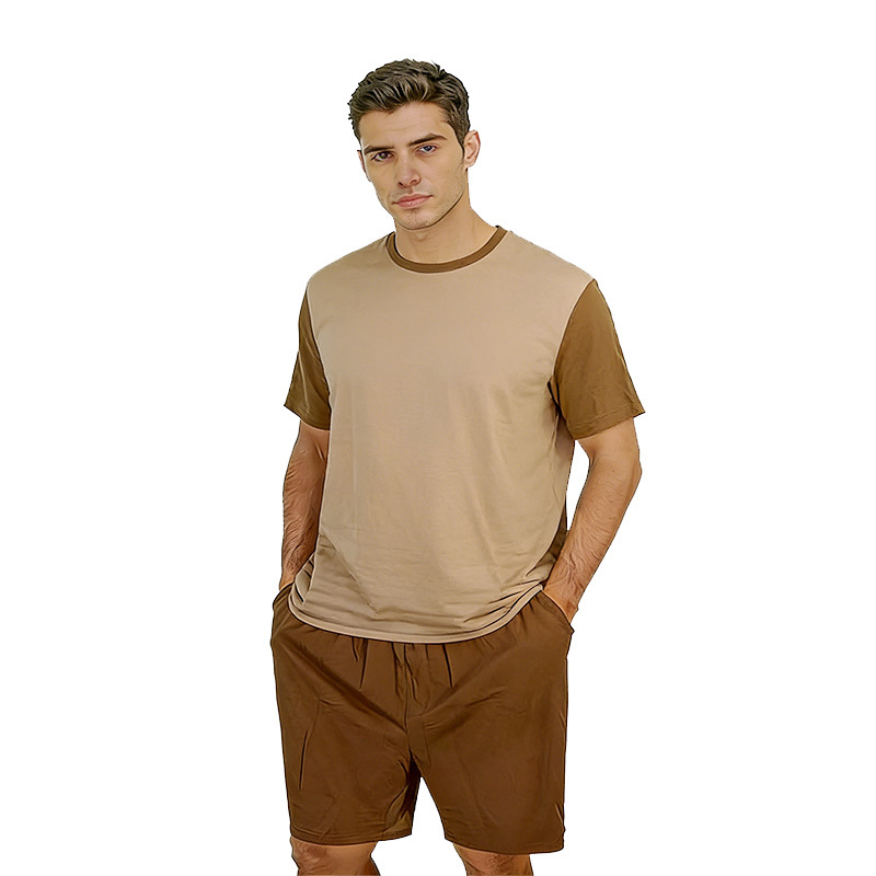 Pijama de Manga Corta para Hombre de Poliéster Uso Exterior para Hogar image 7
