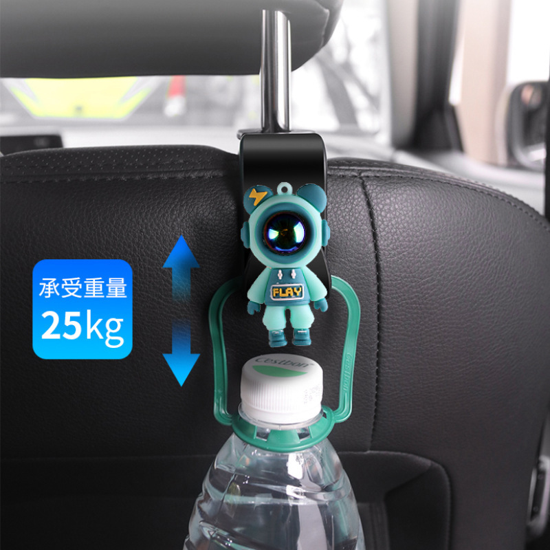 Lightning Bear Gancho para coche, respaldo del asiento, gancho para coche, gancho de almacenamiento trasero multifuncional, almacenamiento en coche lindo