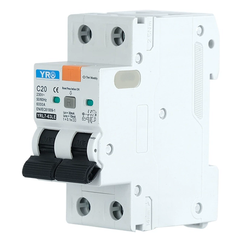 Автоматический выключатель с защитой от утечки тока, сертифицированный CE, 220В, для домашнего использования, 2-полюсный, тип AC, 32А, защита от утечки тока 63А