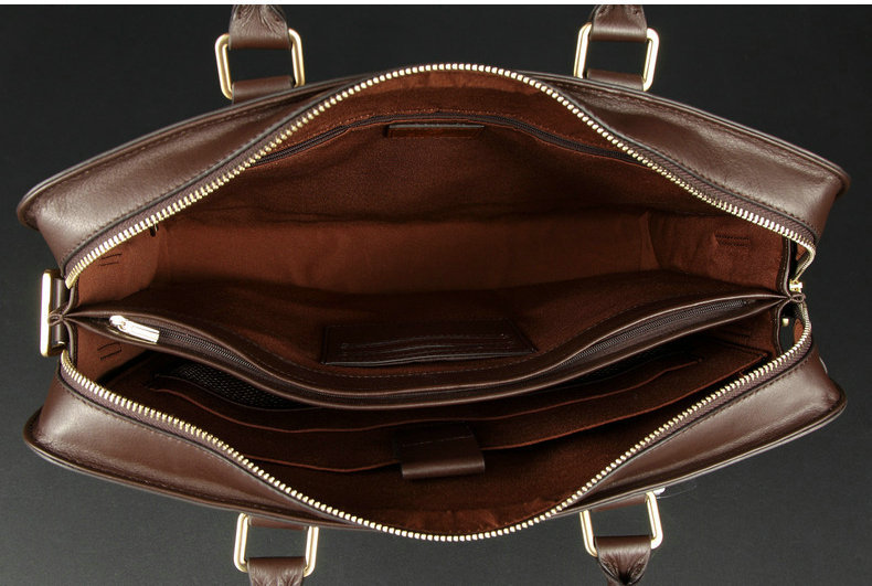 Stylish Real Cowhide Men's Bag Briefcase