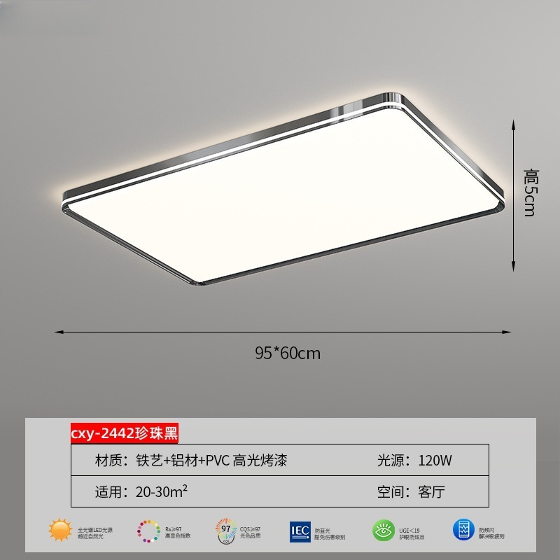 Rectángulo 0,95 m-negro perla (espectro completo)