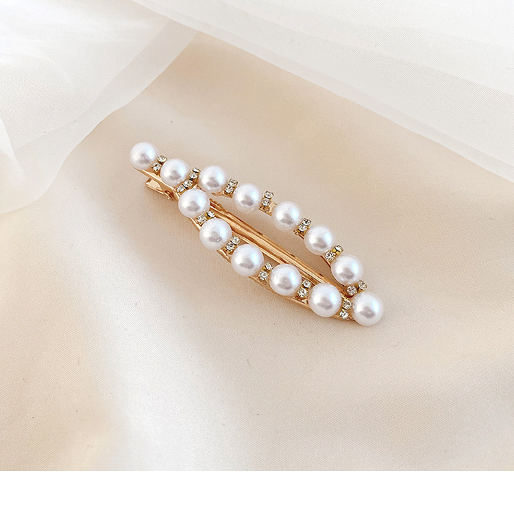 Mode Géométrique Alliage Placage Perles Artificielles Pince À Cheveux 1 Pièce display picture 9