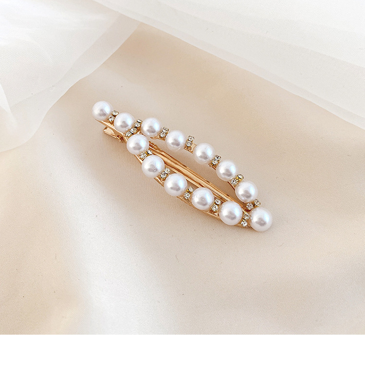 Fashion Style Fashion Geometric Alloy Plating Artificial Pearls Hair Clip 1 Piece