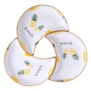 Celebrity Platter Tableware Combination Ceramic Creative Moon Plate Household Dish Plate Scandinavian New Year Plate