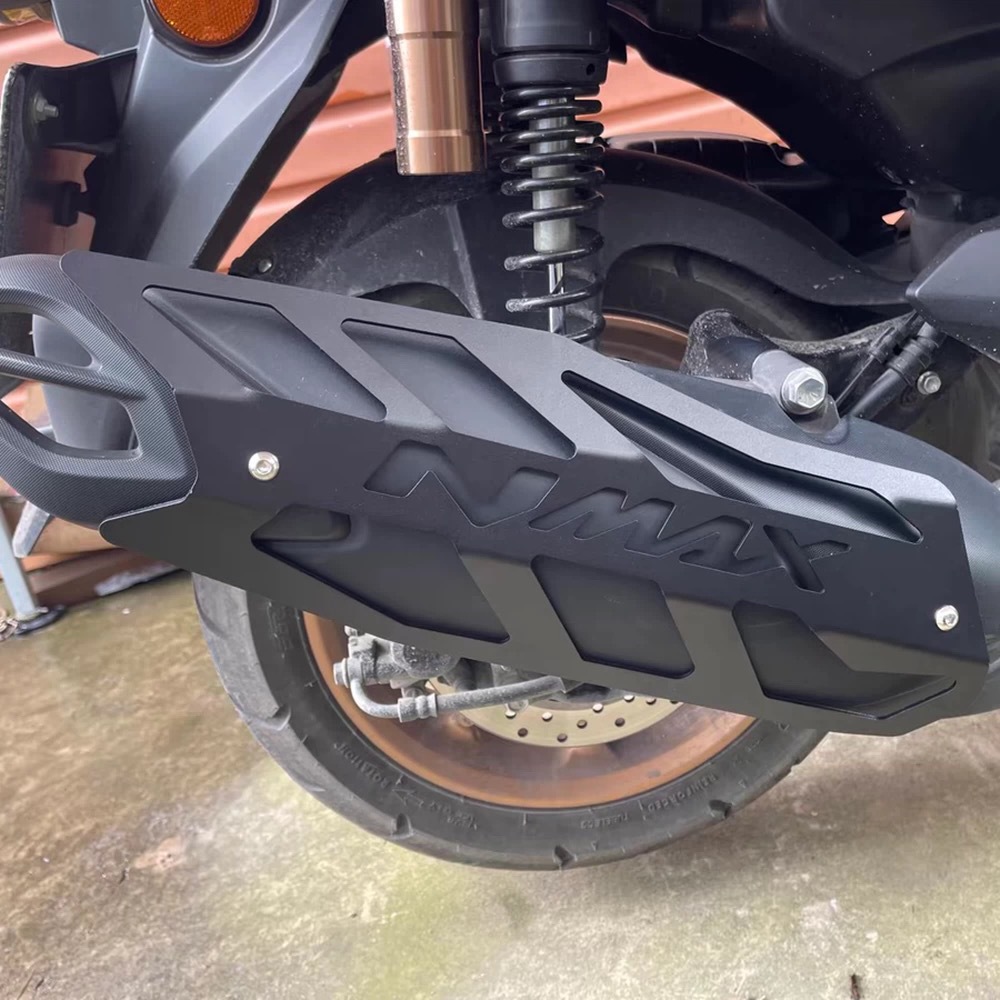 Suitable for Yamaha Nmax155 Modified Exhaust Pipe Cover Aluminum Alloy Anti-Scalding Exhaust Protective Cover Decorative Accessories