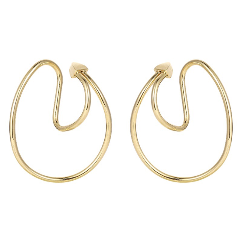 Metal Geometric Non-Pierced Ear Clips, Stylish Ear Cuffs, Trendy Earrings for Women, Minimalist Style Ear Hoops, No Need for Piercing