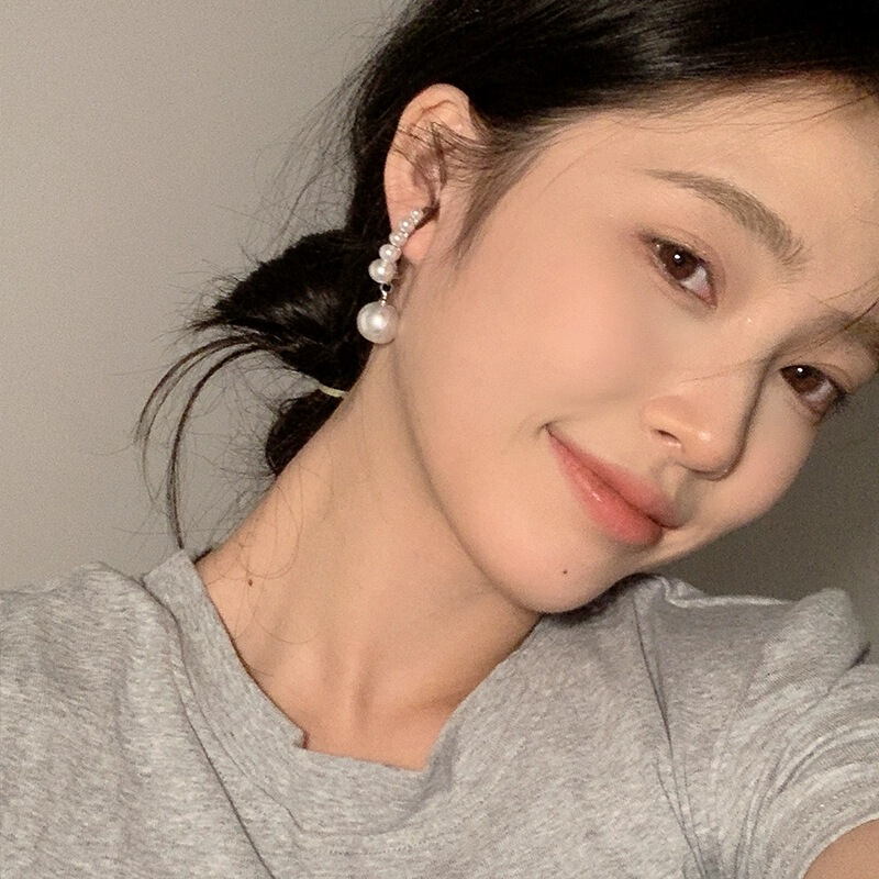 ins冷淡风欧美跨境高级感几何形珍珠耳钉女独特设计个性耳环耳饰|undefined