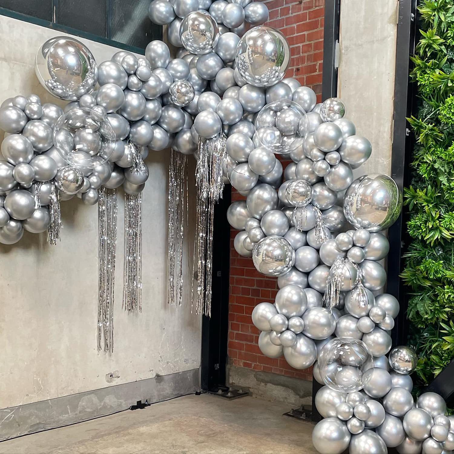 5 Zoll 10 Zoll 12 Zoll Metallic Silber Latex Ballon Haufen Silber Kombination Geburtstag Hochzeit Party Dekoration_voghion.com