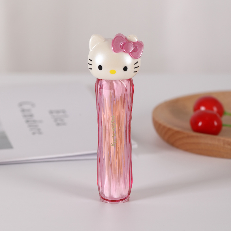 ins简约可爱凯蒂猫少女创意卡通随身牙签棉签筒便携化妆随身精致|undefined