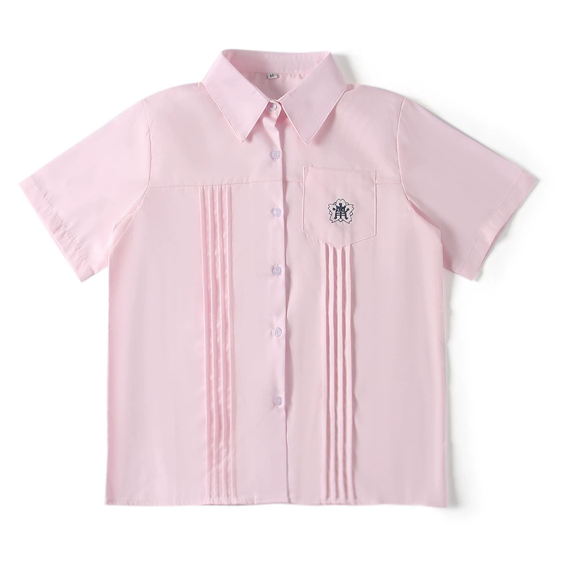 Рубашка Xiaolan JK, женская летняя оригинальная белая свободная плиссированная рубашка с короткими рукавами в японском студенческом стиле, униформа