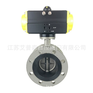 气动不锈钢法兰蝶阀/气动全不锈钢法兰软密封蝶阀D641X-16P DN100