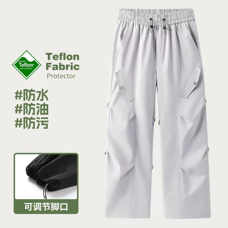 JEEP大休闲裤男2025新款加绒加厚工装裤男户外防水冲锋裤男直筒休