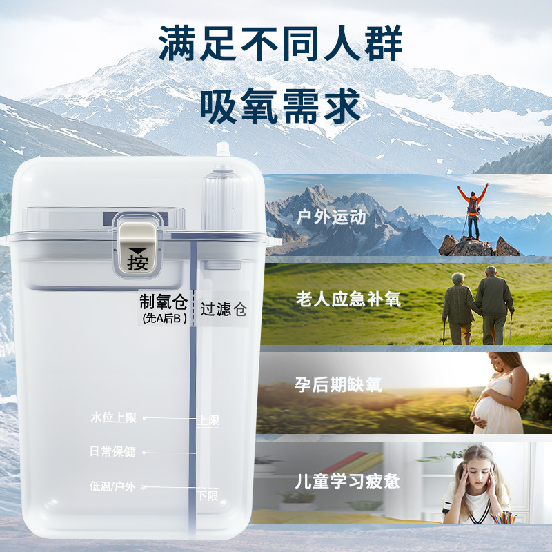 小在意户外登山高原运动小型便携制机ab剂中老年人居家应急吸氧|undefined