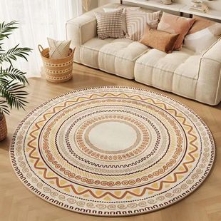 Round Carpet Bedroom Bedside Study Light Luxury Living Room Sofa Soundproof Floor Mat Lazy Sofa Cushion Simple Style