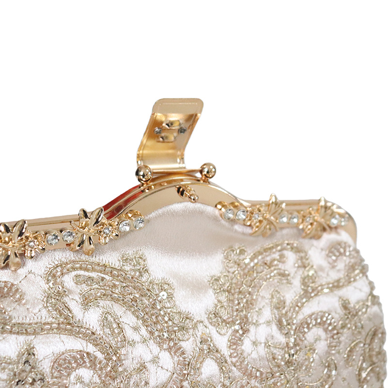 Cross-Border New Embroidery Evening Bag For Women, Beaded Evening Clutch For Qipao, Vintage Party Clutch Bag - Thumbnail 4