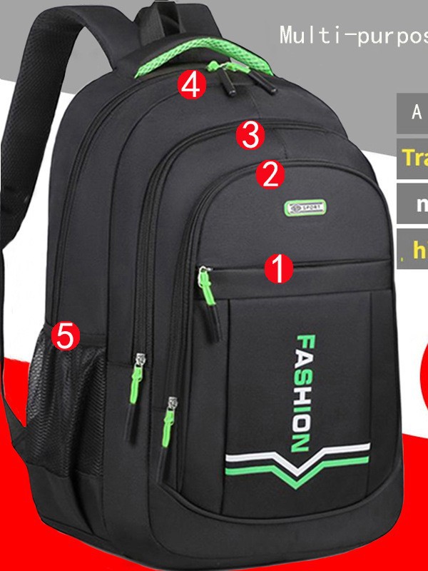 Mochila escolar para hombres, escuela secundaria, mochila de gran capacidad, estudiantes universitarios de moda, estudiantes de primaria, mochila de viaje informal coreana