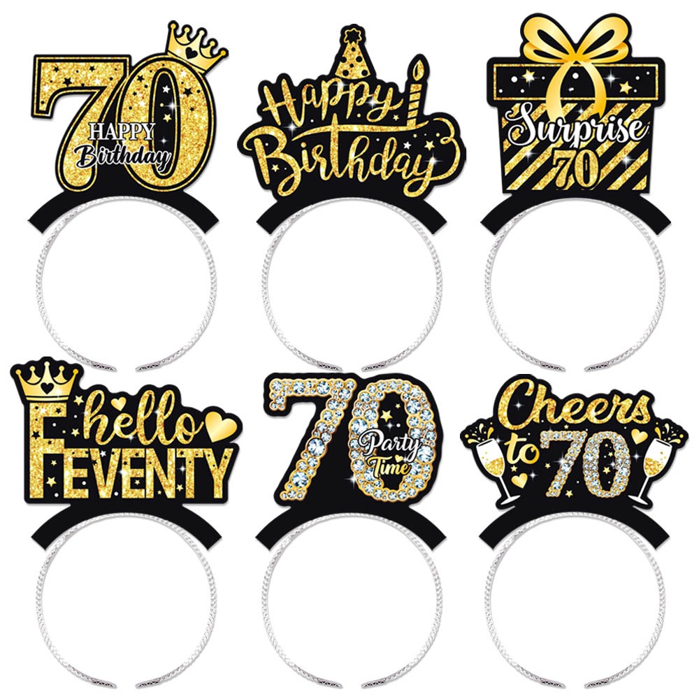 Nuevo estilo transfronterizo Diadema de cumpleaños Decoración de cumpleaños Accesorios fotográficos 30 40 cumpleaños Decoración de fiesta Diadema