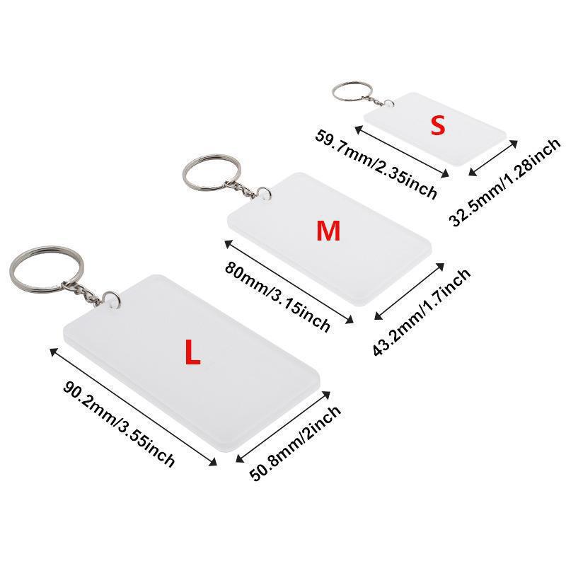 Foreign trade new thermal transfer acrylic key chain sublimation blank key chain single side DIY printing