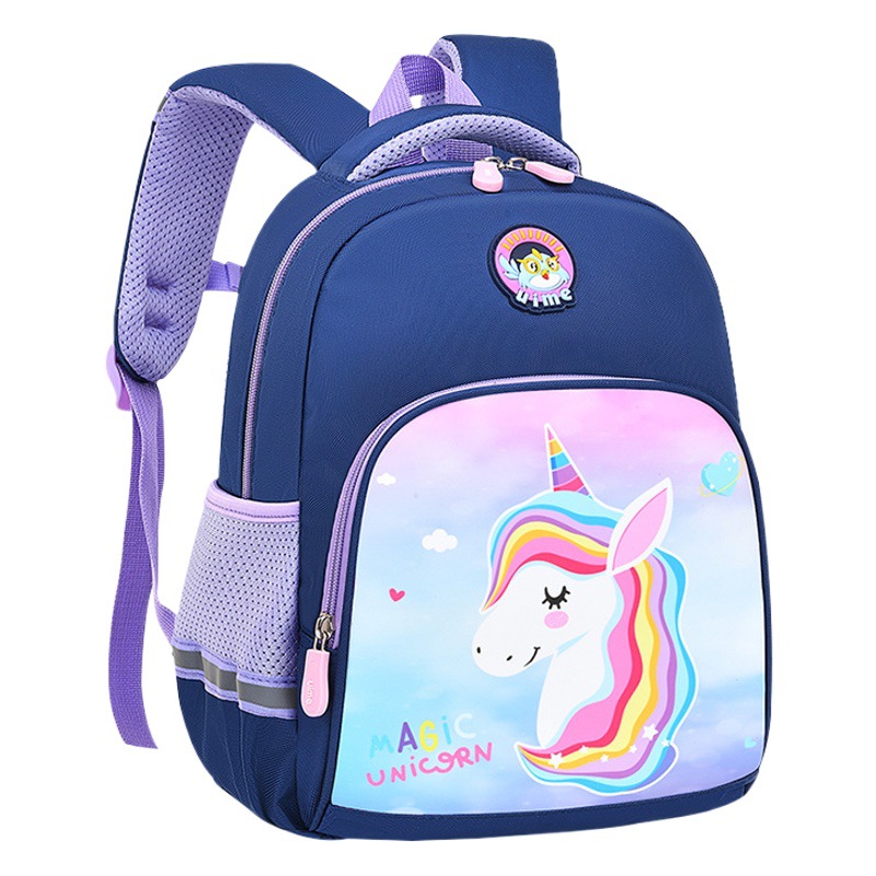 UIME mochila estudiante de escuela primaria dibujos animados lindo kindergarten niños y niñas 1-3 edad espina dorsal reducción de la carga niños bolsas en stock
