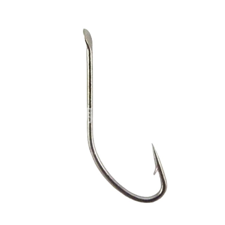 Bulk zorro blanco anzuelo venta directa de fábrica al por mayor 500 piezas/bolsa de material de acero de alto carbono artes de pesca carpa gancho de tira delgada mango largo