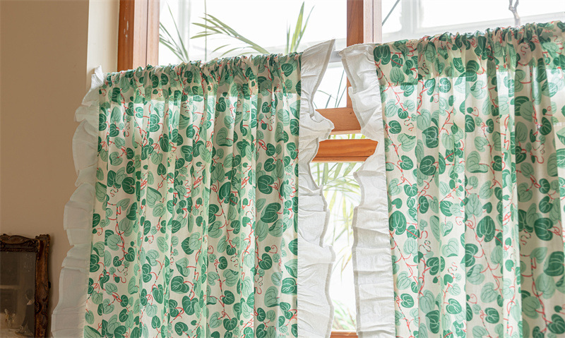Short Cotton Kitchen Window Curtains For Home Decoration_voghion.com