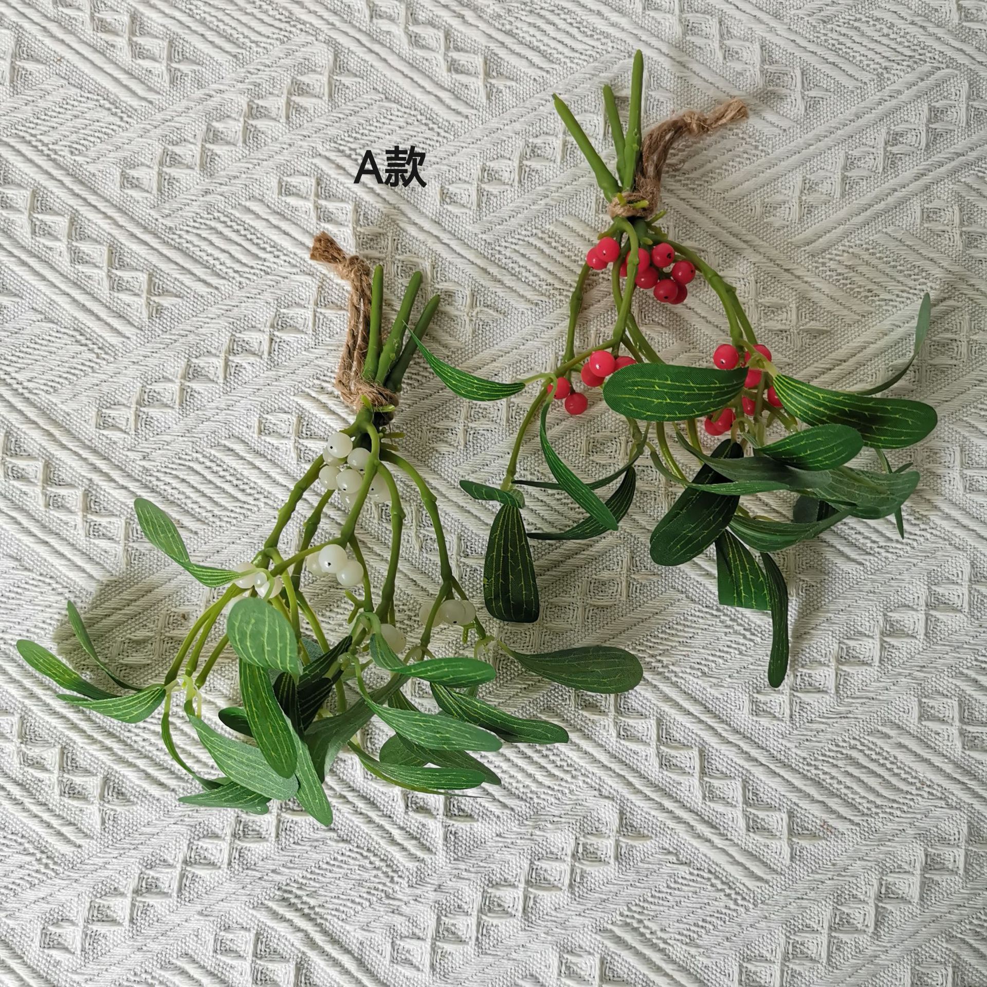 Fuente de la fábrica simulación planta verde simulación muérdago hogar decoraciones de la boda adornos colgantes de pared muérdago