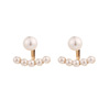 Silver needle, fresh earrings from pearl, silver 925 sample, french style, simple and elegant design, wholesale
