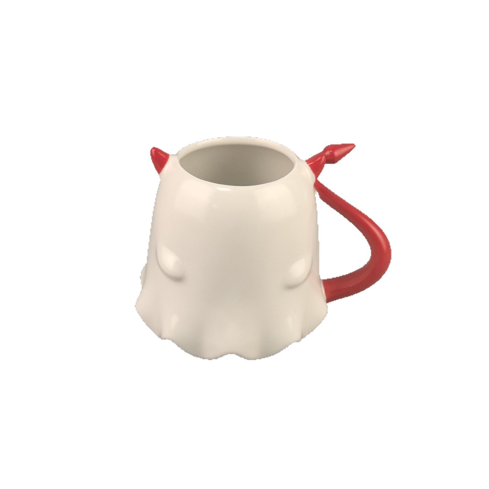 Taza de cerámica de temperatura media Taza de Halloween Little Music Magic Elf Devil Tail Taza de cerámica de dibujos animados lindo de gran capacidad