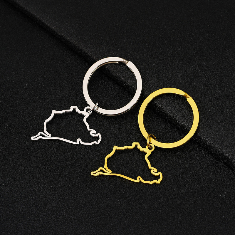 German Car Styling Racing Road Nurburgring Pendant Keychain Unisex Fashion Titanium Steel Pendant Decoration