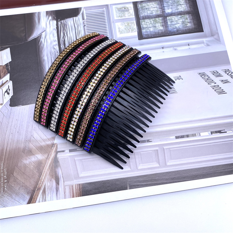 Rhinestone peine grande del pelo peine de plástico 2 yuanes 10 yuanes tienda al por mayor Yiwu accesorios cabeza suministro peine del pelo al por mayor