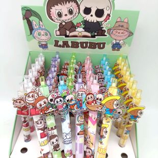 Cartoon cloth patch pen students love creative styling press gel pen writing smooth water pen supply.