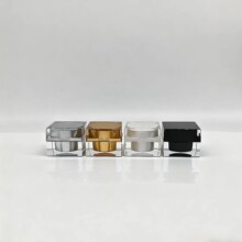工厂批发透明四方5g膏霜分装瓶 亚克力眼霜盒 护肤品试用装小样瓶