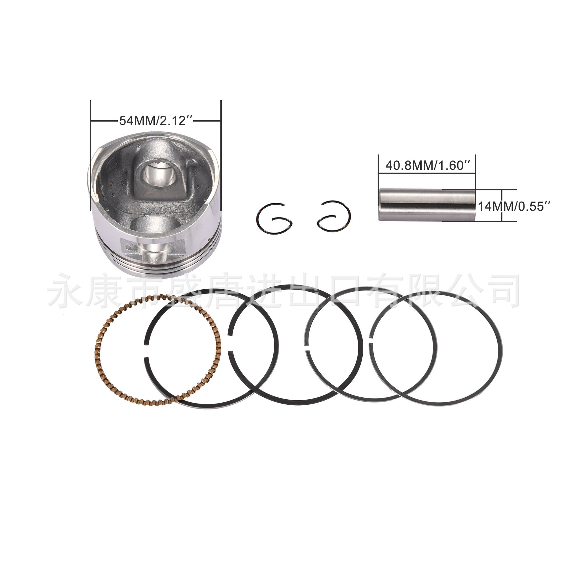 Goofit 54mm Piston Ring Kit Is Suitable for 125Cc Ssr Baja Roketa Apollo
