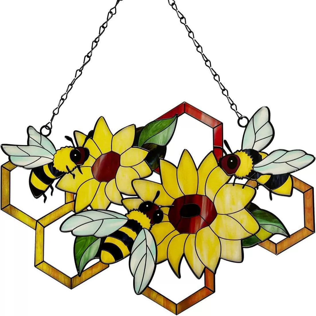 Витражное стекло пчелы окна стены забор декоративные ветки настенный знак для балкона садовый орнамент