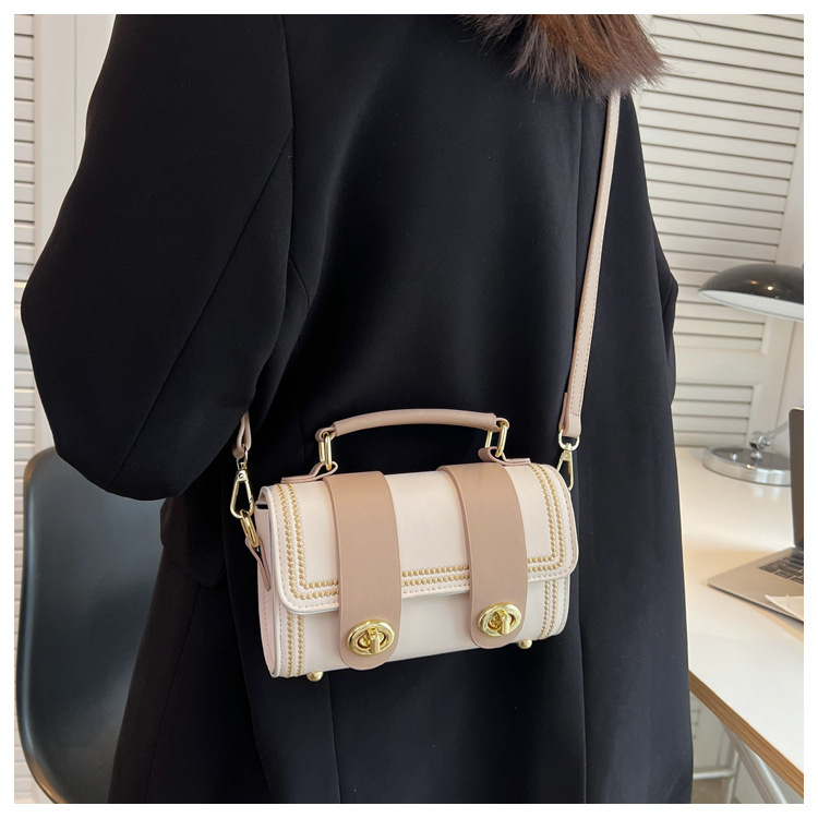 Women's Crossbody Bag Textured Contrasting Colour Shoulder Bag_voghion.com
