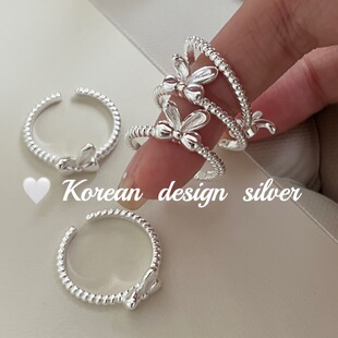 �n���ϴ��Tins�ɐ��y�Ʒ S925���y�� ����ָ����С�������OӋ��