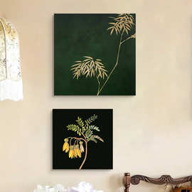 新中式餐厅书房装饰画客禅意中古风入户玄关走廊过道中国风小挂画