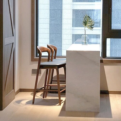 Nordic solid wood home bar chair ash high stool bar chair modern simple front desk reception back chair