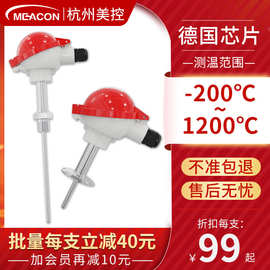 PT100热电阻温度传感器 PT1000铂热电阻 WZP铠装热电阻温度变送器