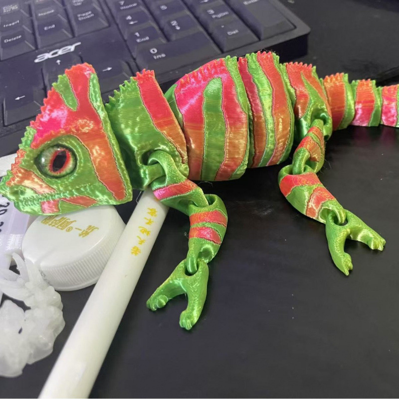 跨境爆款TEMU3D打印龙全身关节可动仿真宠物蜥蜴模型玩具仿真模型|undefined