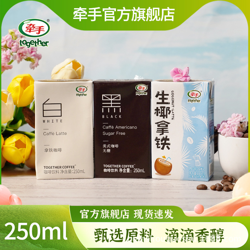 [Brand Direct Camp] Hand in Hand Curry Black and White Cafe Drinks 250ml * 6 Boxes Latte American Coconut