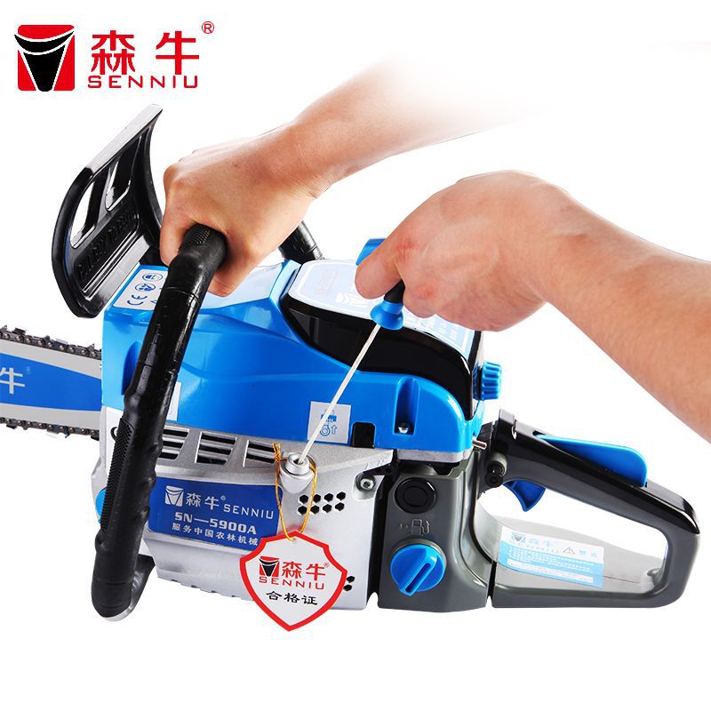 德国森牛油锯伐木锯汽油锯大功率破冰电锯家用砍树木工切割机园林