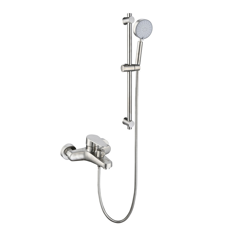 Simple Shower Rental House Triple Bathtub Faucet Hotel In-Wall Triple Faucet Hotel Exposed Mixing Valve