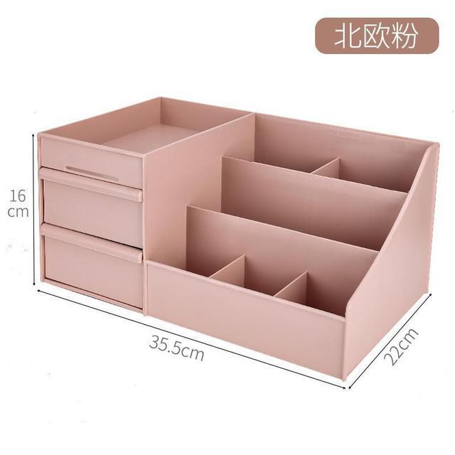 Capacious table cosmetic plastic storage box