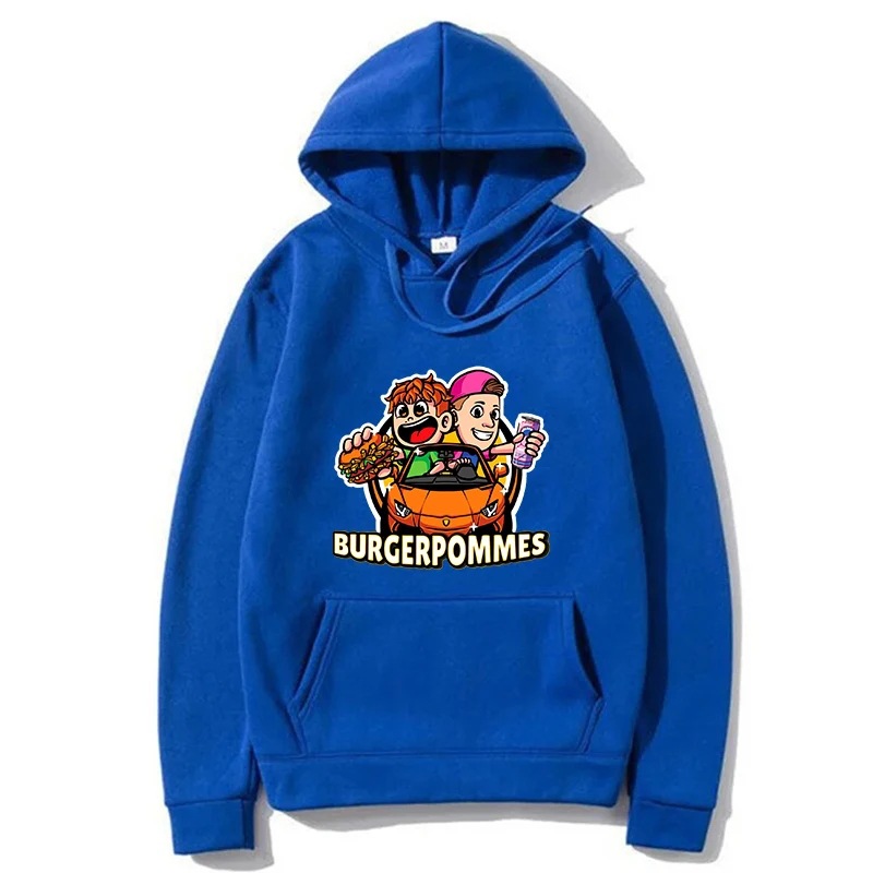 Burgerpommes Icrimax Graphic Hombre/Mujer Sudadera con capucha Nuevo Traje de calle casual de hip-hop cómodo