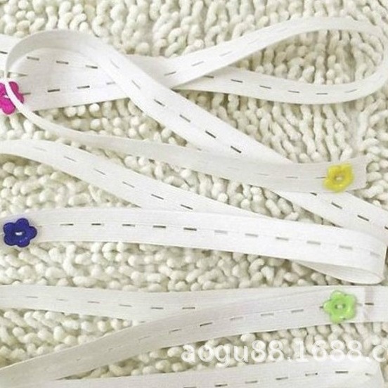 扣眼松紧带 黑白彩色扣眼防护用品钩编弹性孕妇松紧织带 纺织辅料