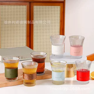 网红创意高颜值伴手礼玻璃杯家用防烫咖啡杯风琴杯隔热礼品玻璃杯