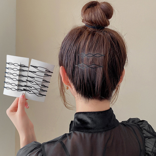 Black hairpin side bangs hairpin simple broken hair one-word hairpin headband hairpin back head hairpin hair accessories top clip