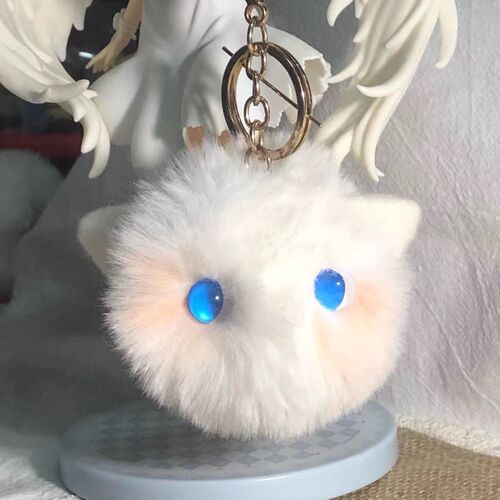 Blush cat ball mountain mountain handmade plush pendant keychain cute girly heart school bag pendant