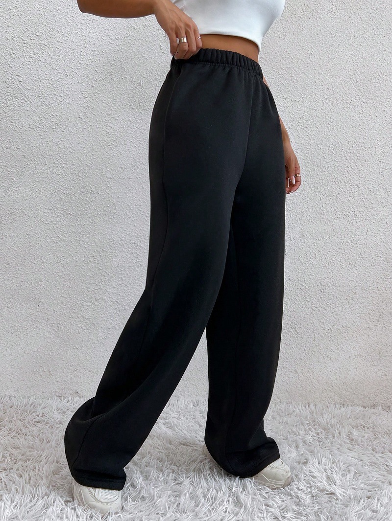 Otoño y invierno de Europa y América nueva ropa de mujer con pantalones cálidos de vello de cintura alta sensación deportivo casual uso diario image 3